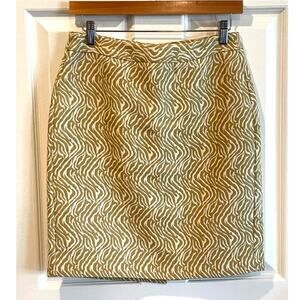 Banana Republic Zebra Print Jacquard Pencil Skirt Size 4